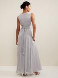 Phase Eight Collection 8 Artemis Shimmer Maxi Dress, Silver