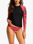 Seafolly Atlantis Geometrc Print Hipster Swim Bottom, Paradise Pink