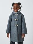 John Lewis Kids' Hooded Felt Duffle Coat, Grey