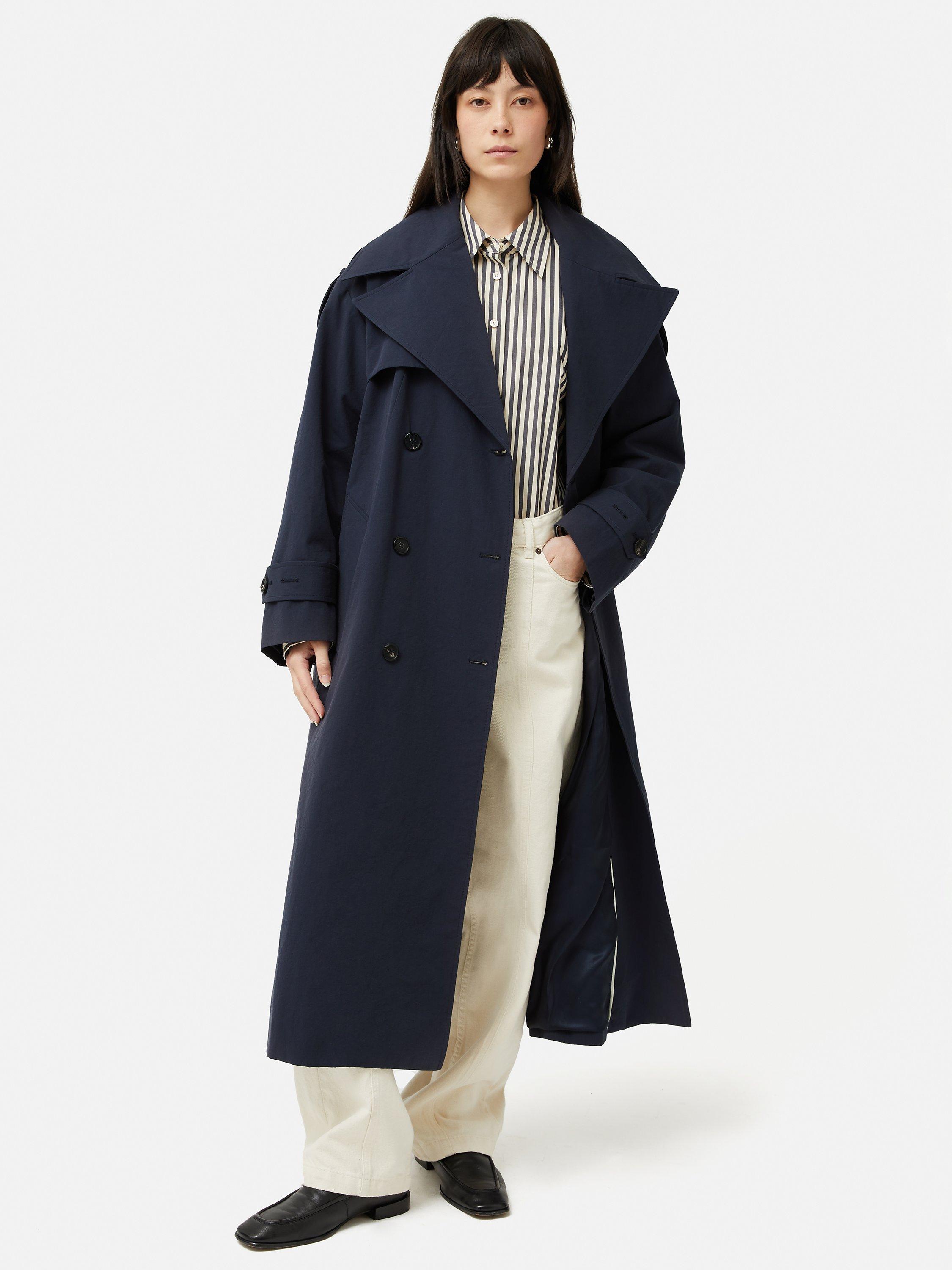 Jigsaw Nelson Trench Coat, Navy, XL