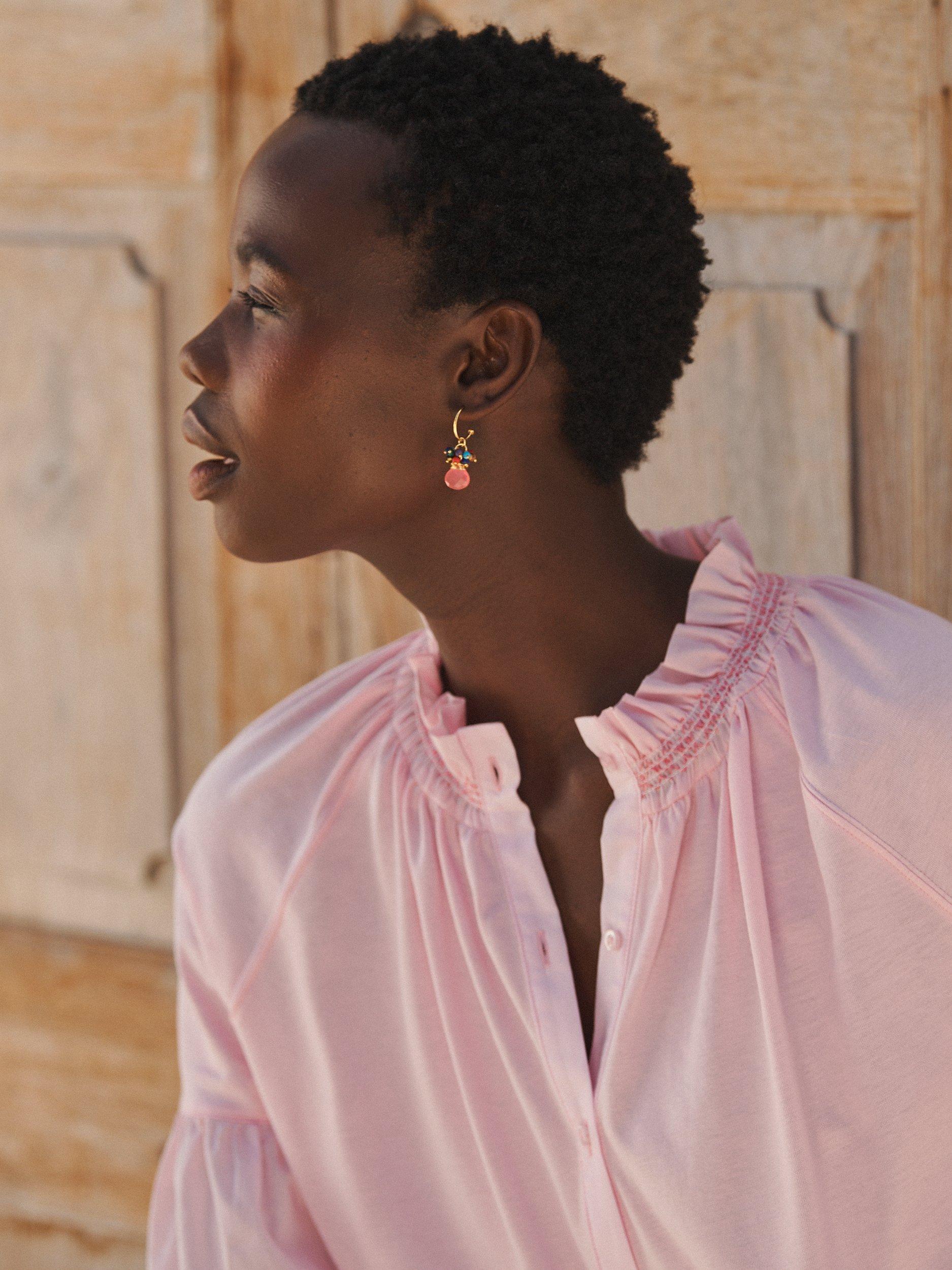 Product image 7 of 8, which shows NRBY Esther Cotton Oversized Shirt, Pink, XS