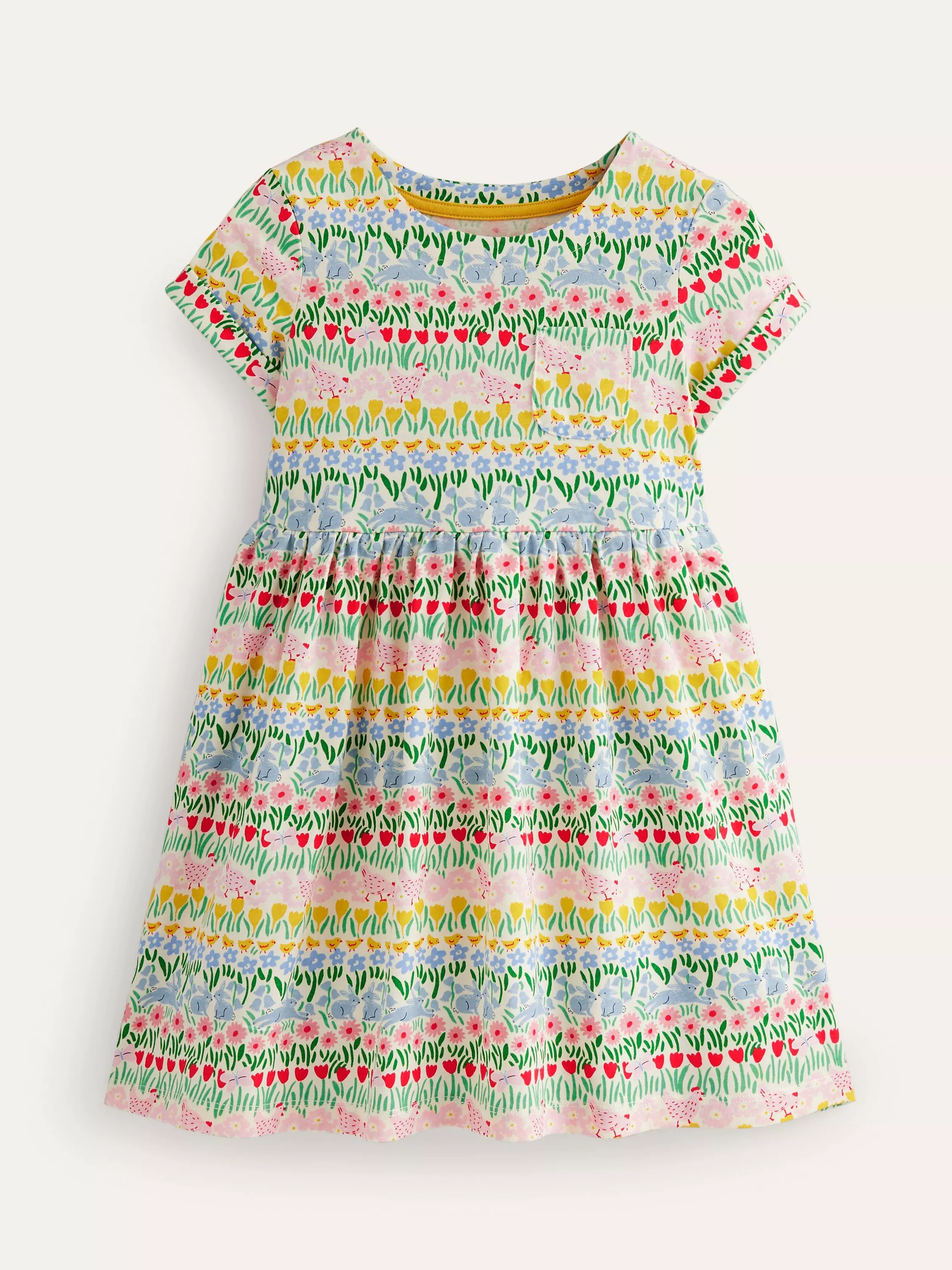 Mini Boden selling Baby Floral Robins Dress, Multi (2-3Y)