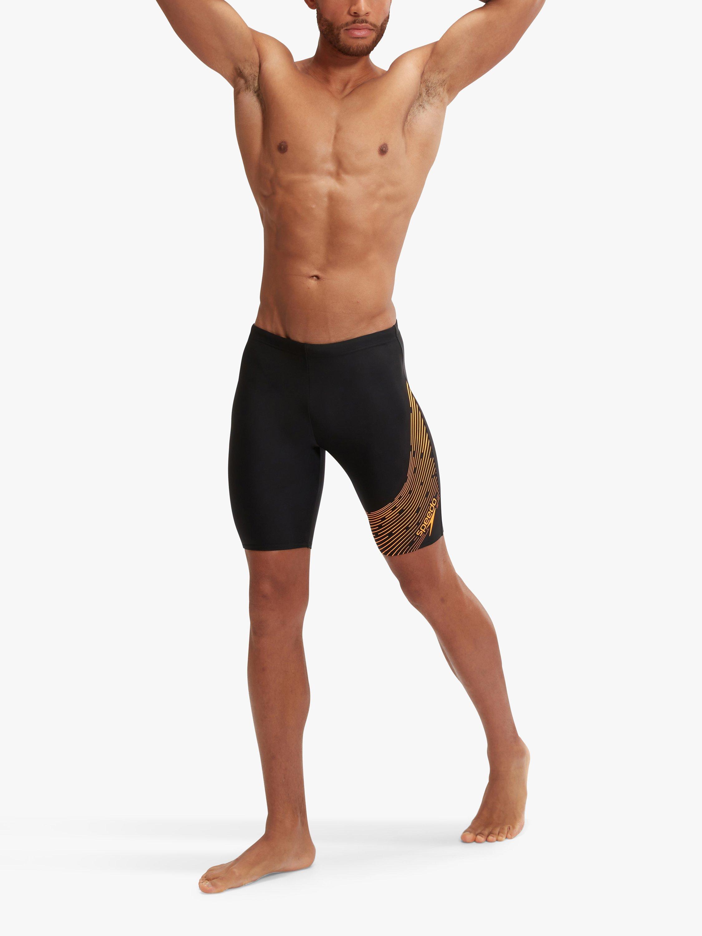 Speedo Medley Logo Aquashorts, Black/Mandarin