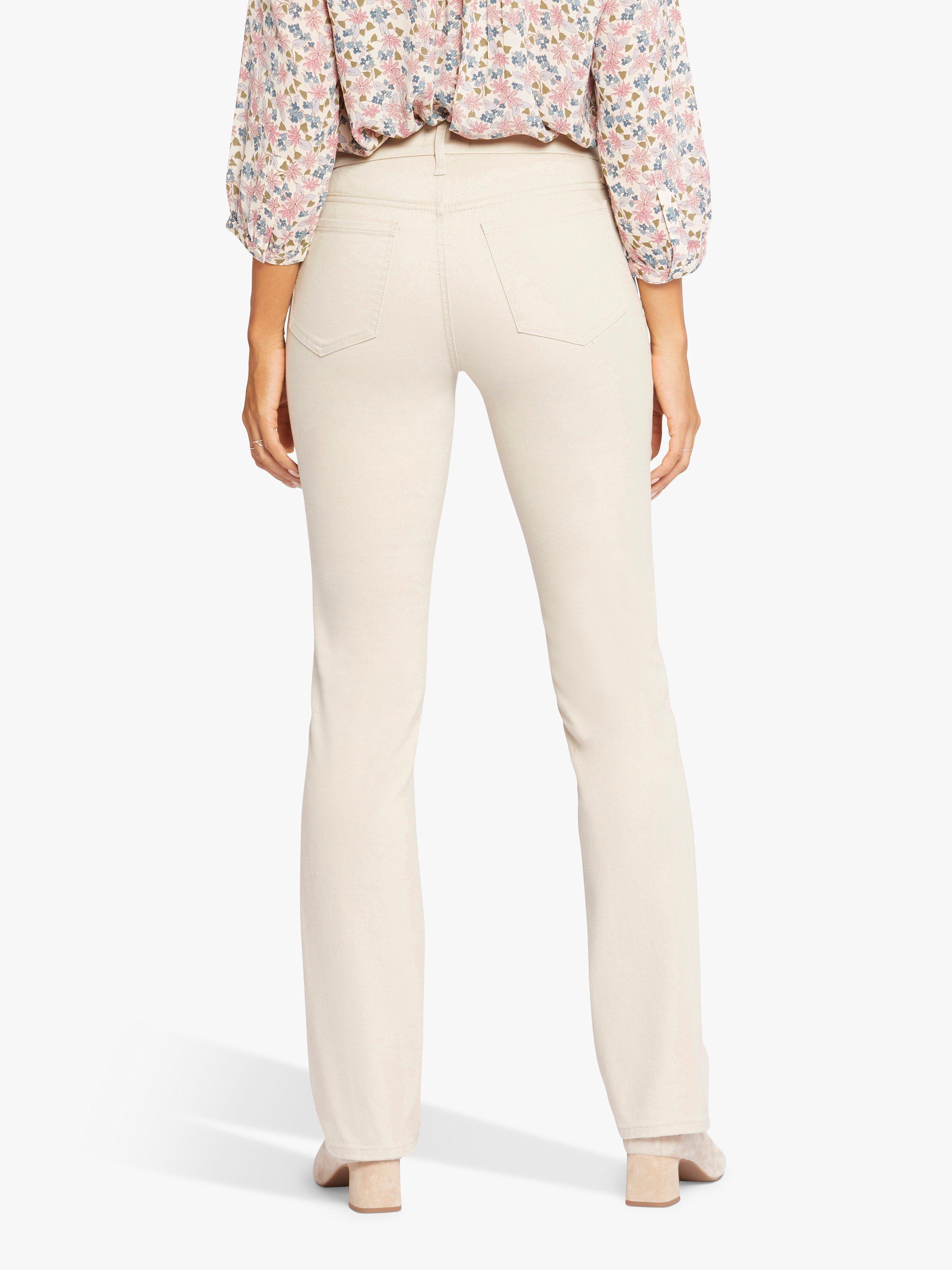 NYDJ Waist-Match Marilyn Straight Jeans, Feather, XS