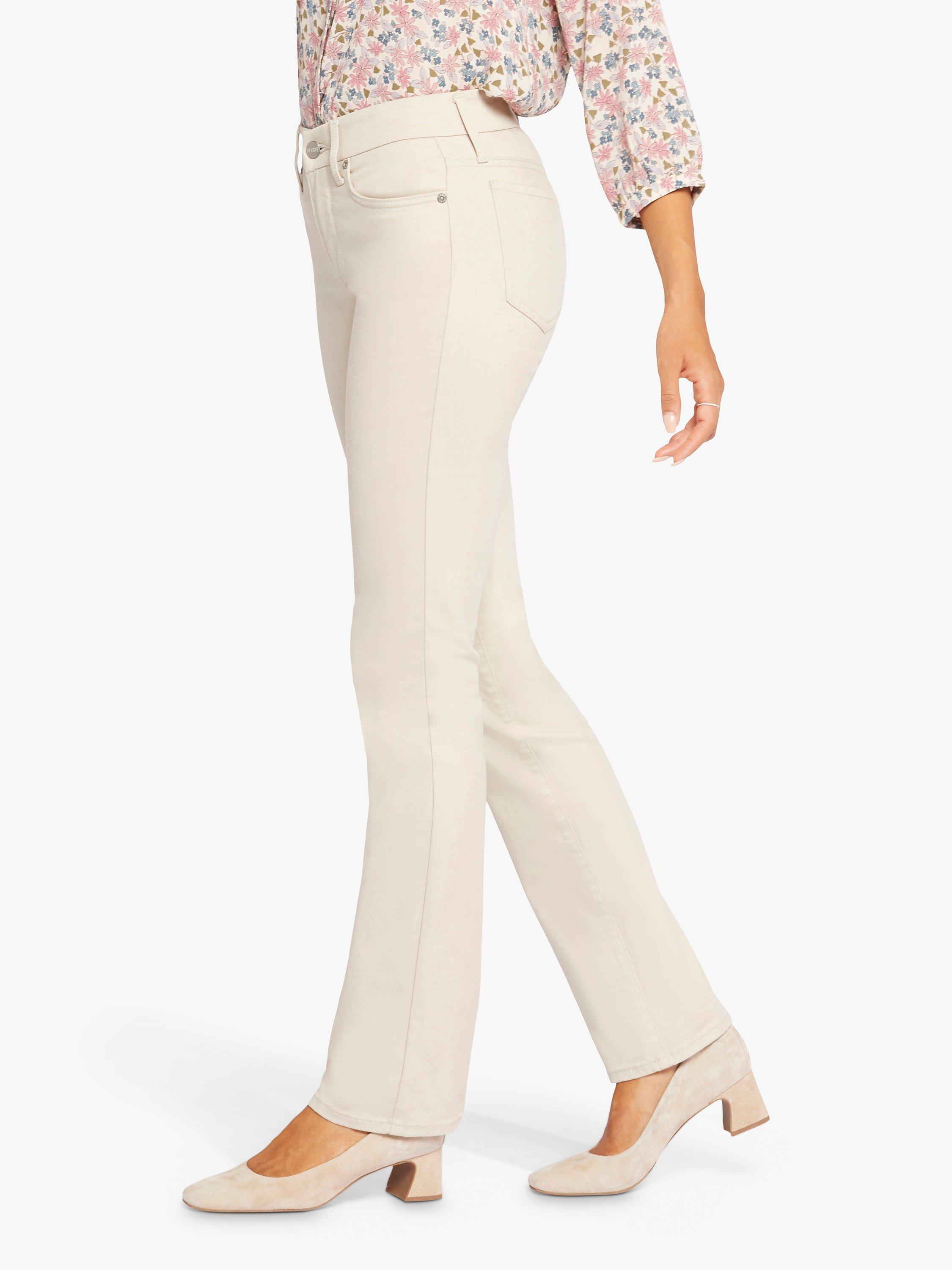 NYDJ Waist-Match Marilyn Straight Jeans, Feather, XS