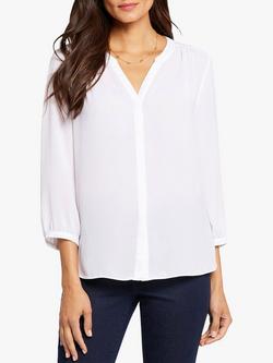 NYDJ Pintuck Blouse, Optic White