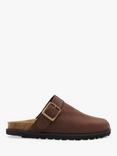 HUSH Lupita Leather Mule Clogs, Chocolate Brown