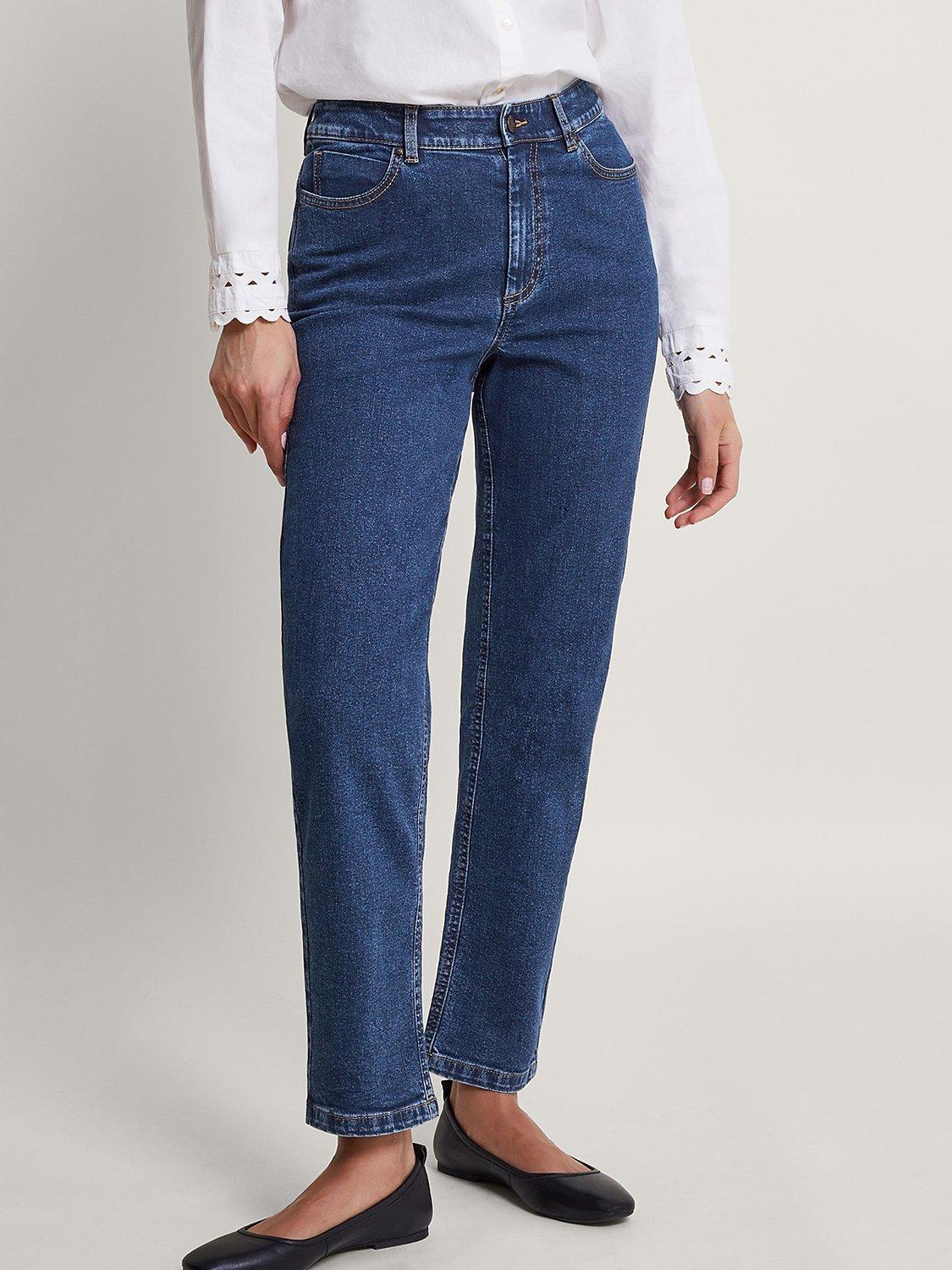 Monsoon Alice Straight Leg Jeans, Denim Blue