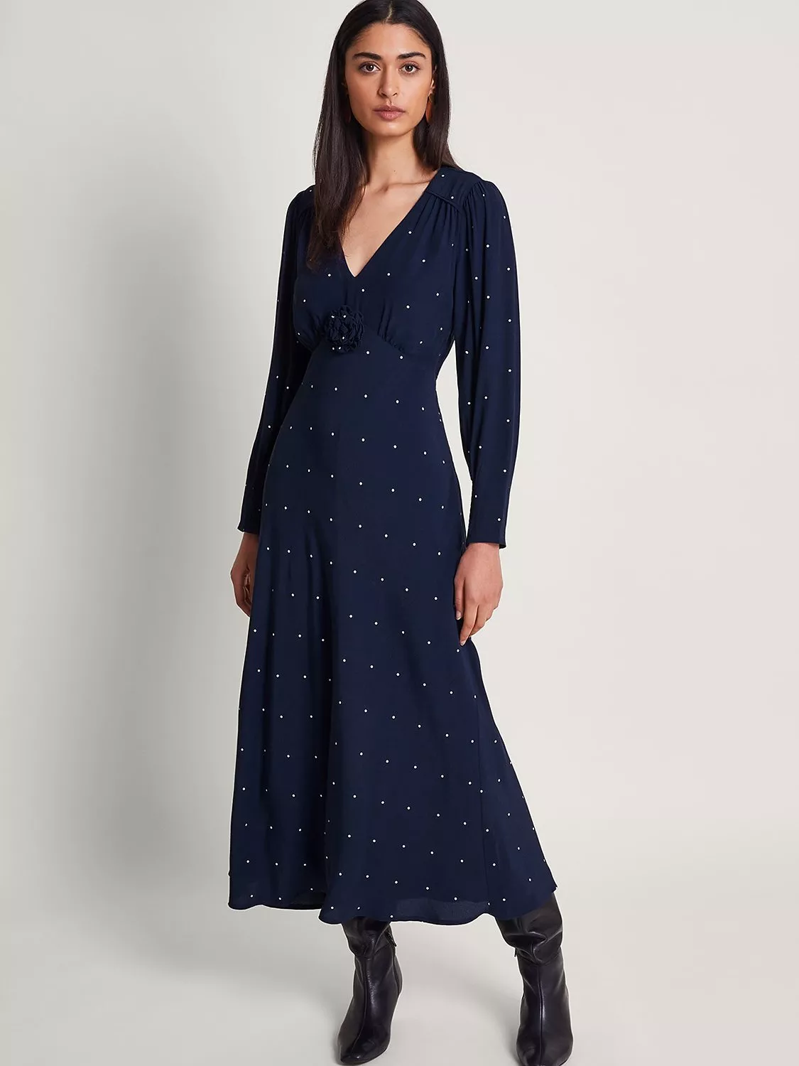 Monsoon polka dot dress hotsell