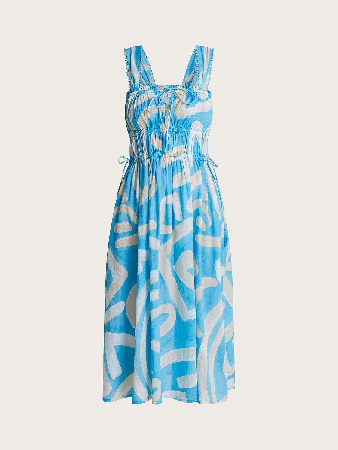 Monsoon Demi Abstract Sundress, Blue, M