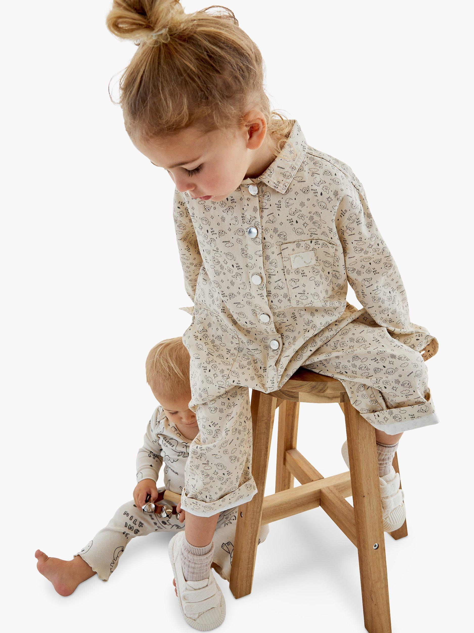 Claude & Co Baby Organic Cotton Daydream Print Overalls, Multi