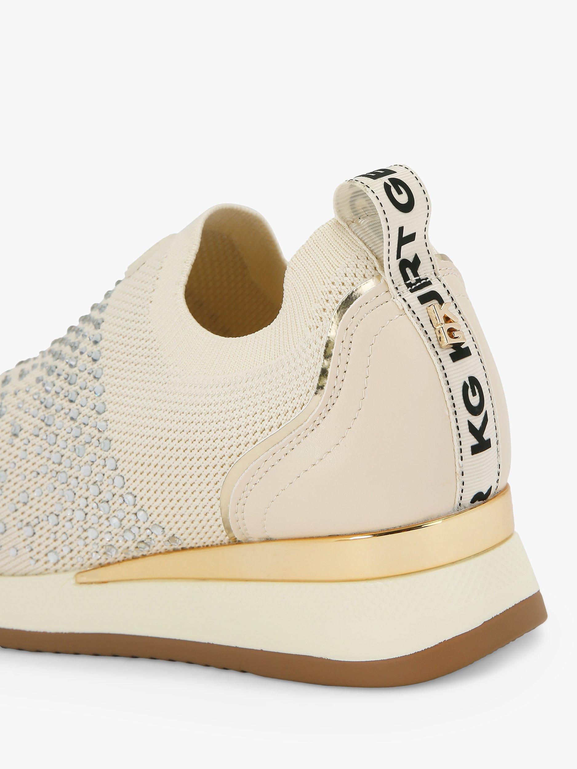 Product image 4 of 5, which shows KG Kurt Geiger Lara Embellished Trainers, Natural Putty, 3