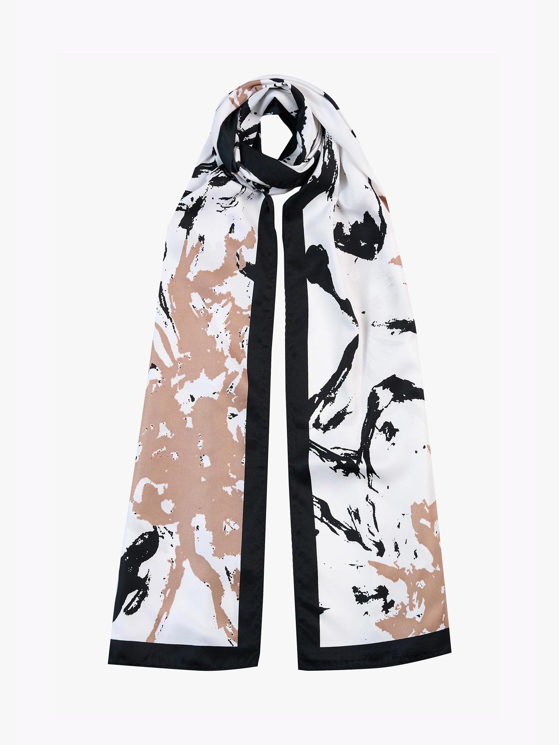 Tutti & Co Virtue Scarf, Black/Stone/Pink