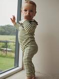 Claude & Co Baby Organic Cotton Blend Milking It Stripe Sleepsuit, Multi