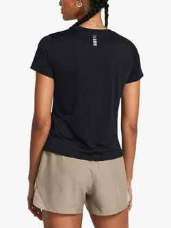 Under Armour Streaker Short Sleeve Gym Top - view 2, Black  / Reflective