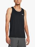 Under Armour Streaker Gym Vest, Black/Reflective