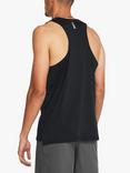 Under Armour Streaker Gym Vest, Black/Reflective