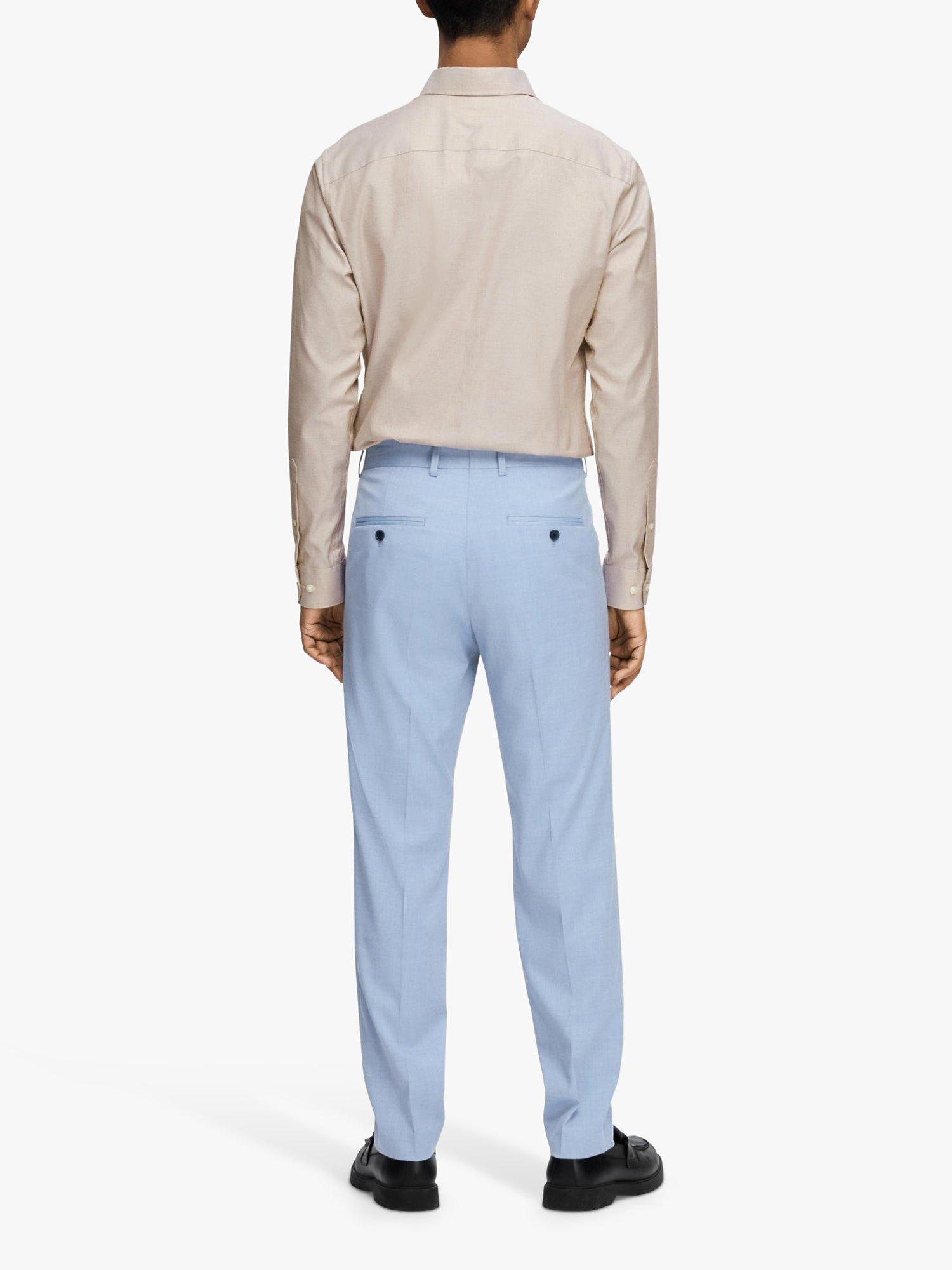 Product image 2 of 6, which shows Selected Cedric Tailored Suit Trousers, Light Blue, 30R