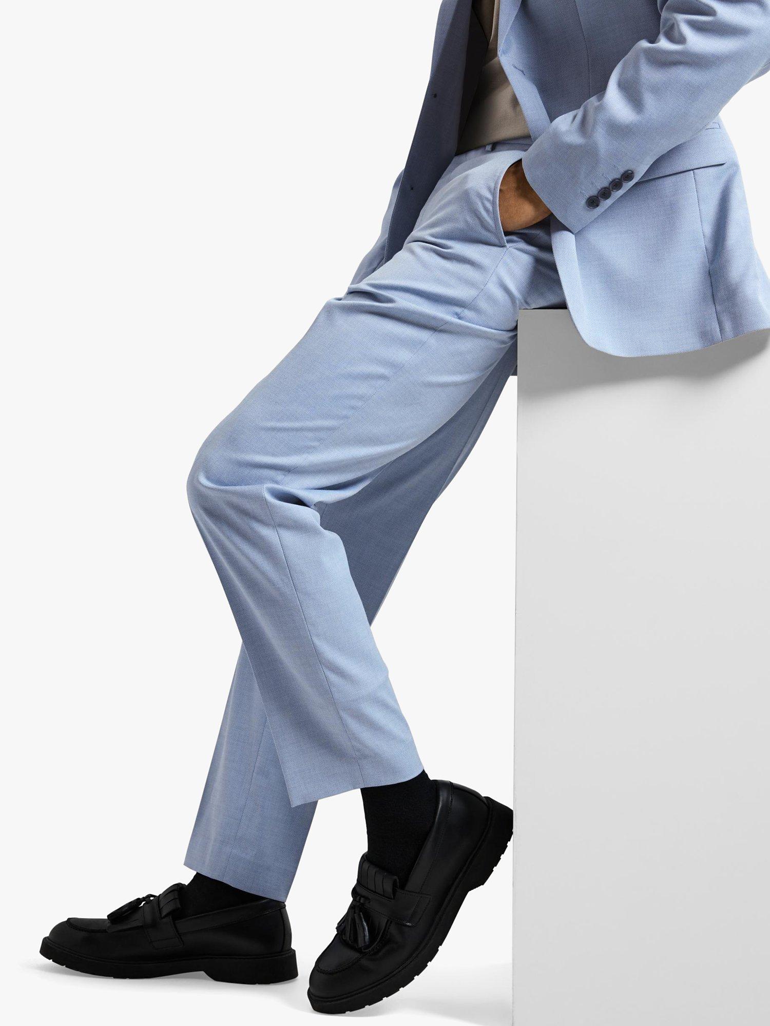 Product image 4 of 6, which shows Selected Cedric Tailored Suit Trousers, Light Blue, 30R