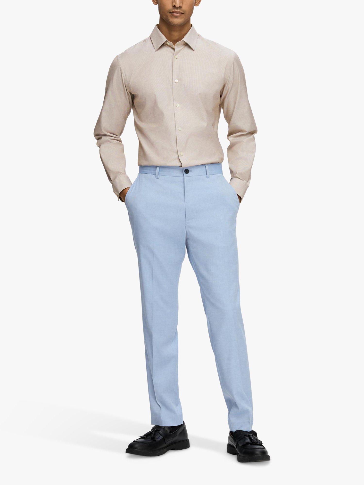 Product image 5 of 6, which shows Selected Cedric Tailored Suit Trousers, Light Blue, 30R