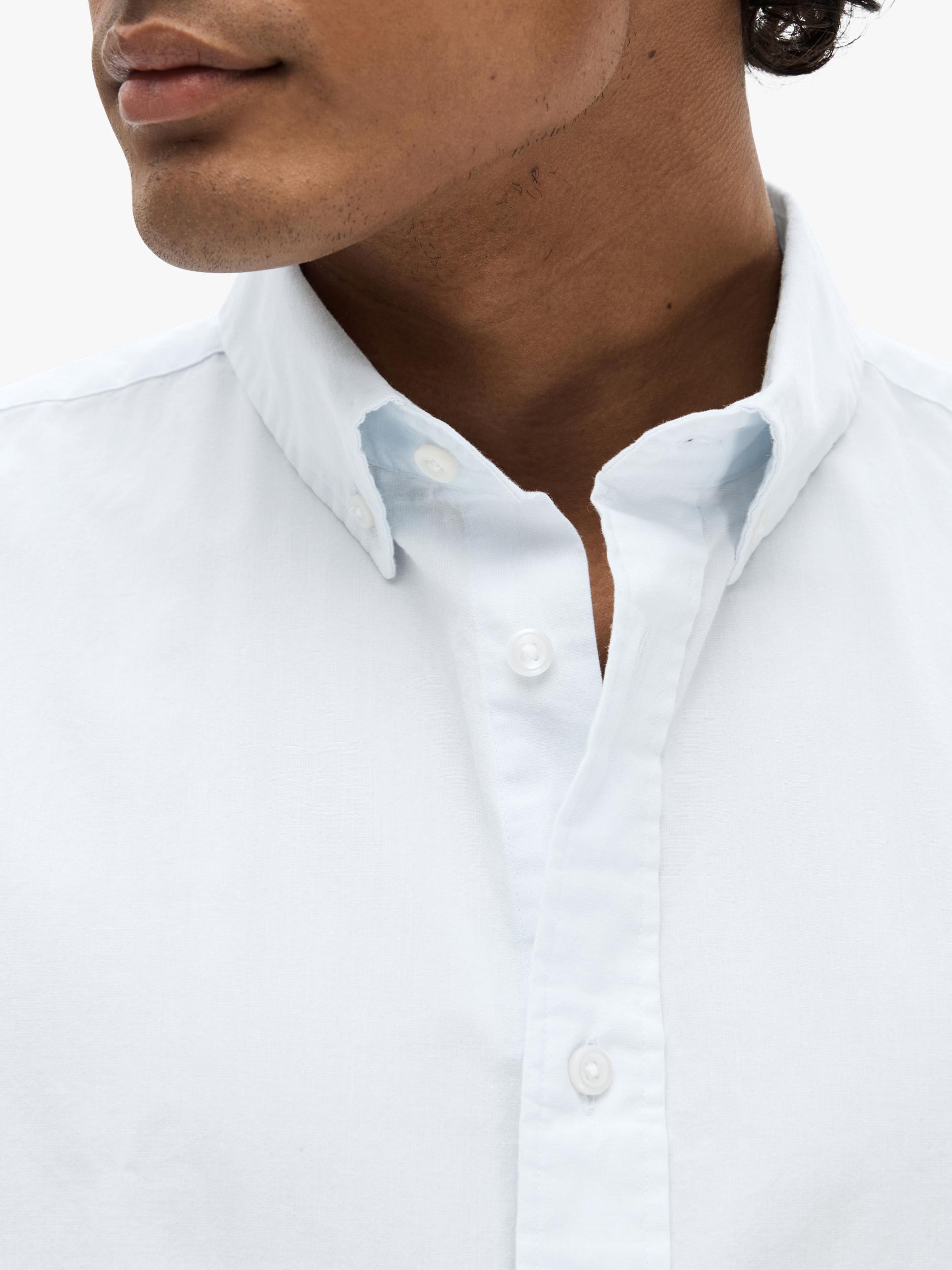 Product image 3 of 6, which shows SELECTED HOMME Poplin Long Sleeve Shirt, Light Blue, S