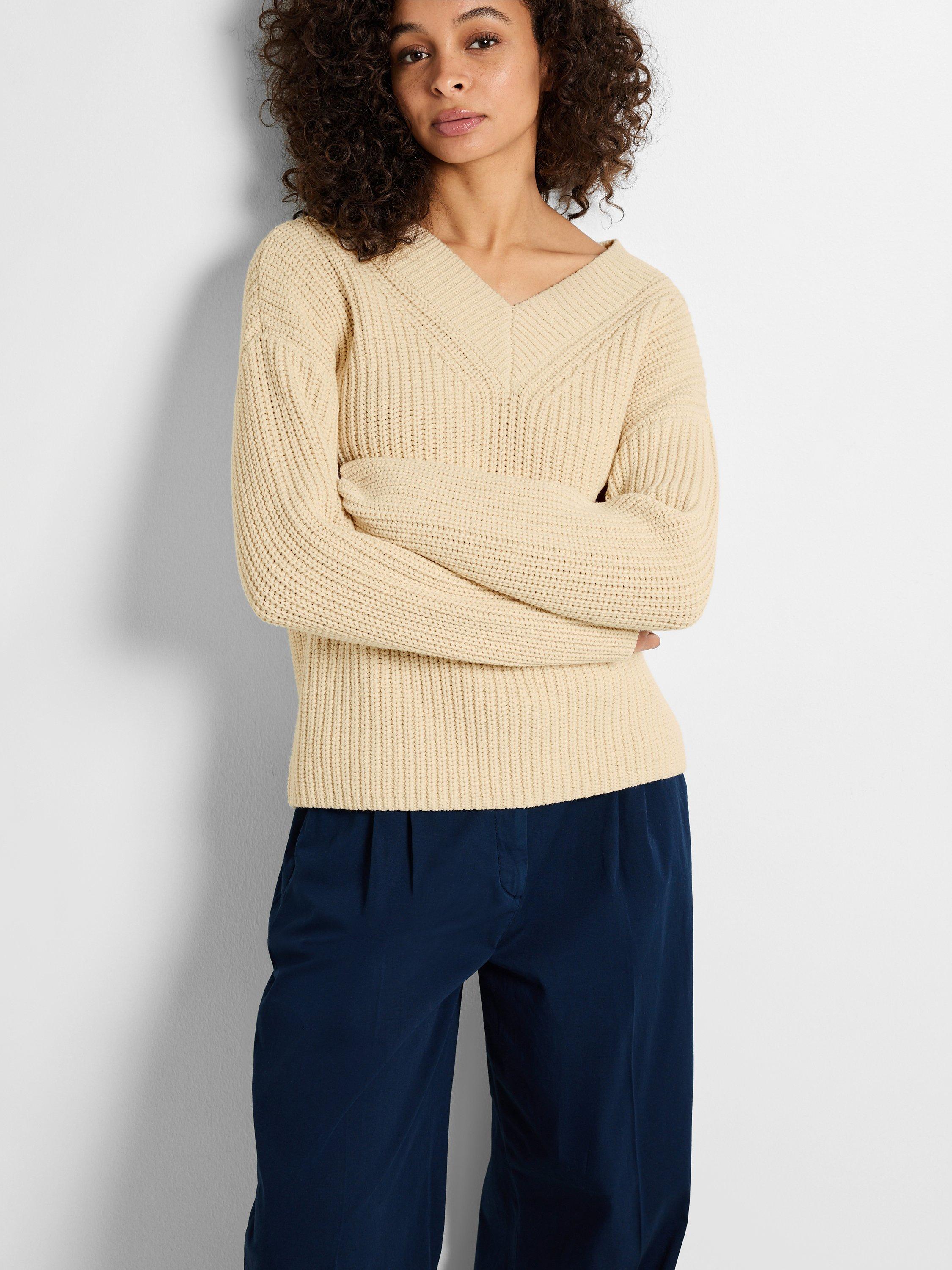 SELECTED FEMME Selma V-Neck Jumper, Birch