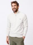 Aubin Bonby Zip Neck Cotton Jumper, Light Grey