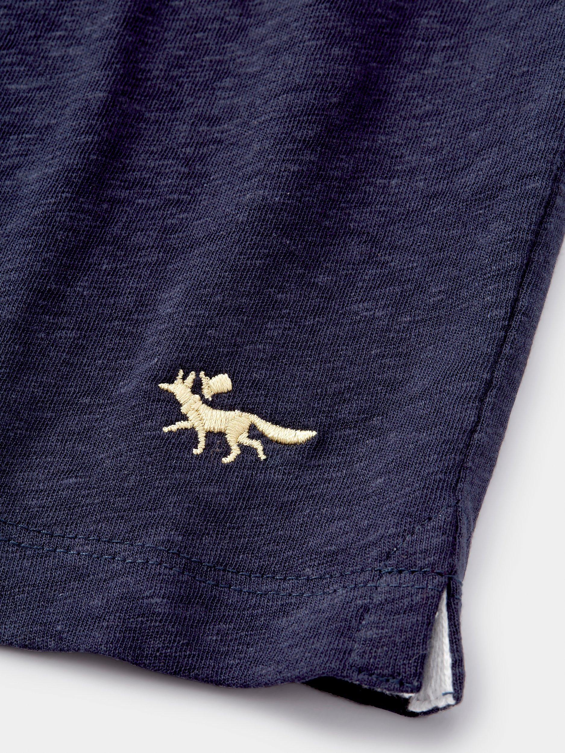 Product image 5 of 6, which shows Aubin Arnold Linen Blend Polo Shirt, Navy, S
