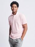 Aubin Hanby Pique Short Sleeve Polo Shirt, Pink