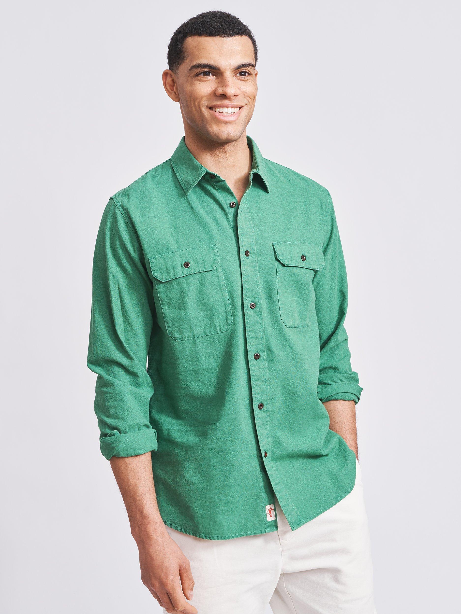 Aubin Appleton Double Pocket Shirt, Leaf