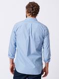 Aubin Gladstone Cotton Poplin Shirt, Pale Blue Stripe