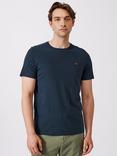 Aubin Logo Cotton T-shirt, Navy