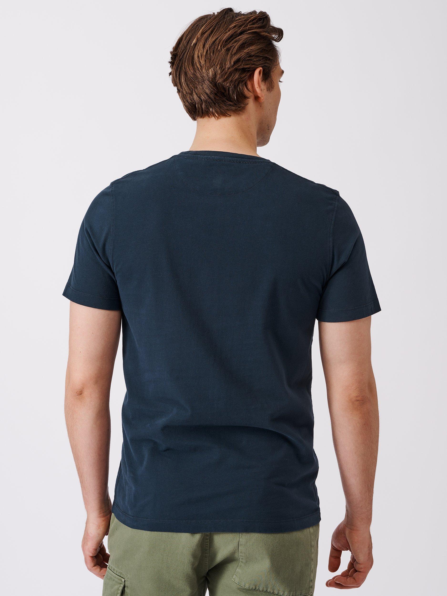 Aubin Logo Cotton T-shirt, Navy, XS