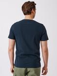 Aubin Logo Cotton T-shirt, Navy