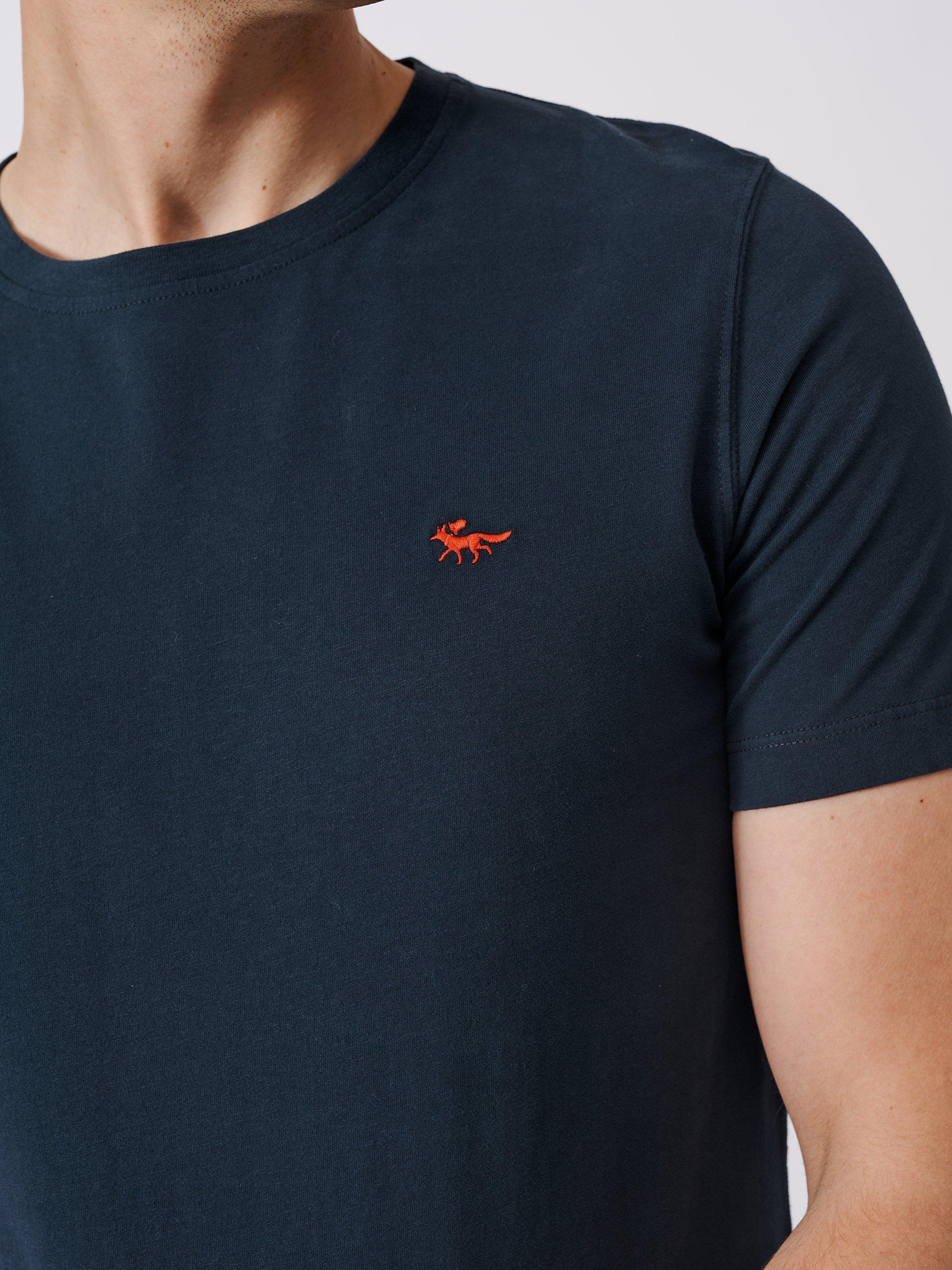 Aubin Logo Cotton T-shirt, Navy, XS
