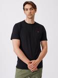 Aubin Logo Cotton T-shirt, Black