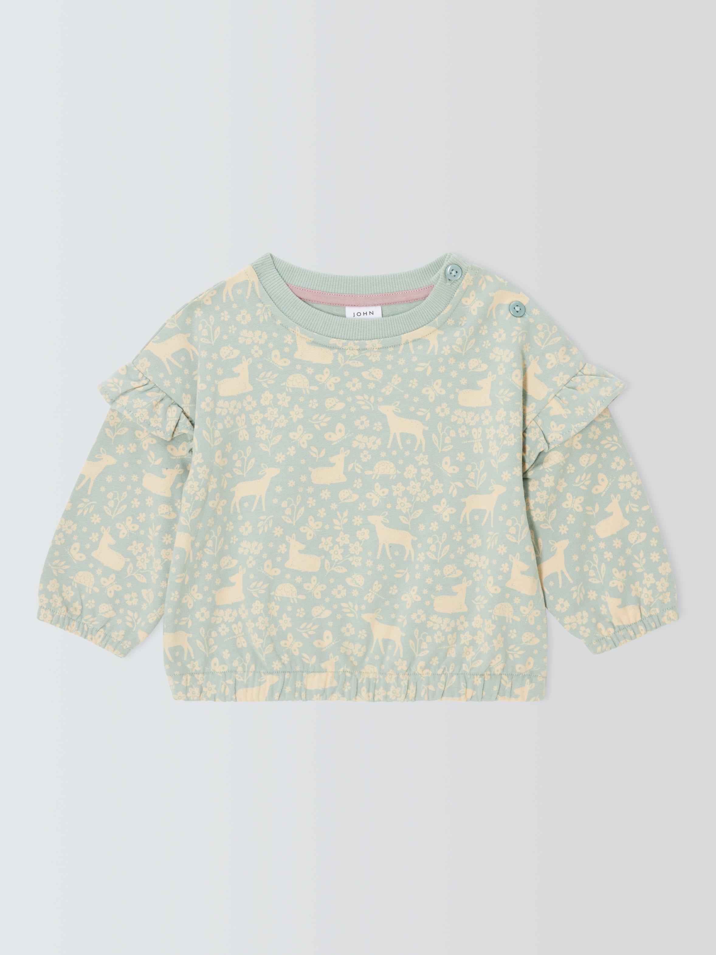 John Lewis Baby Deer Floral Jumper, Multi