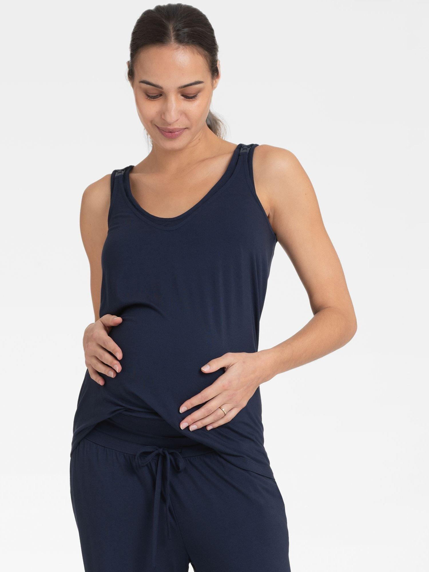 Seraphine Nerine Jersey Maternity Pyjama Set, Navy