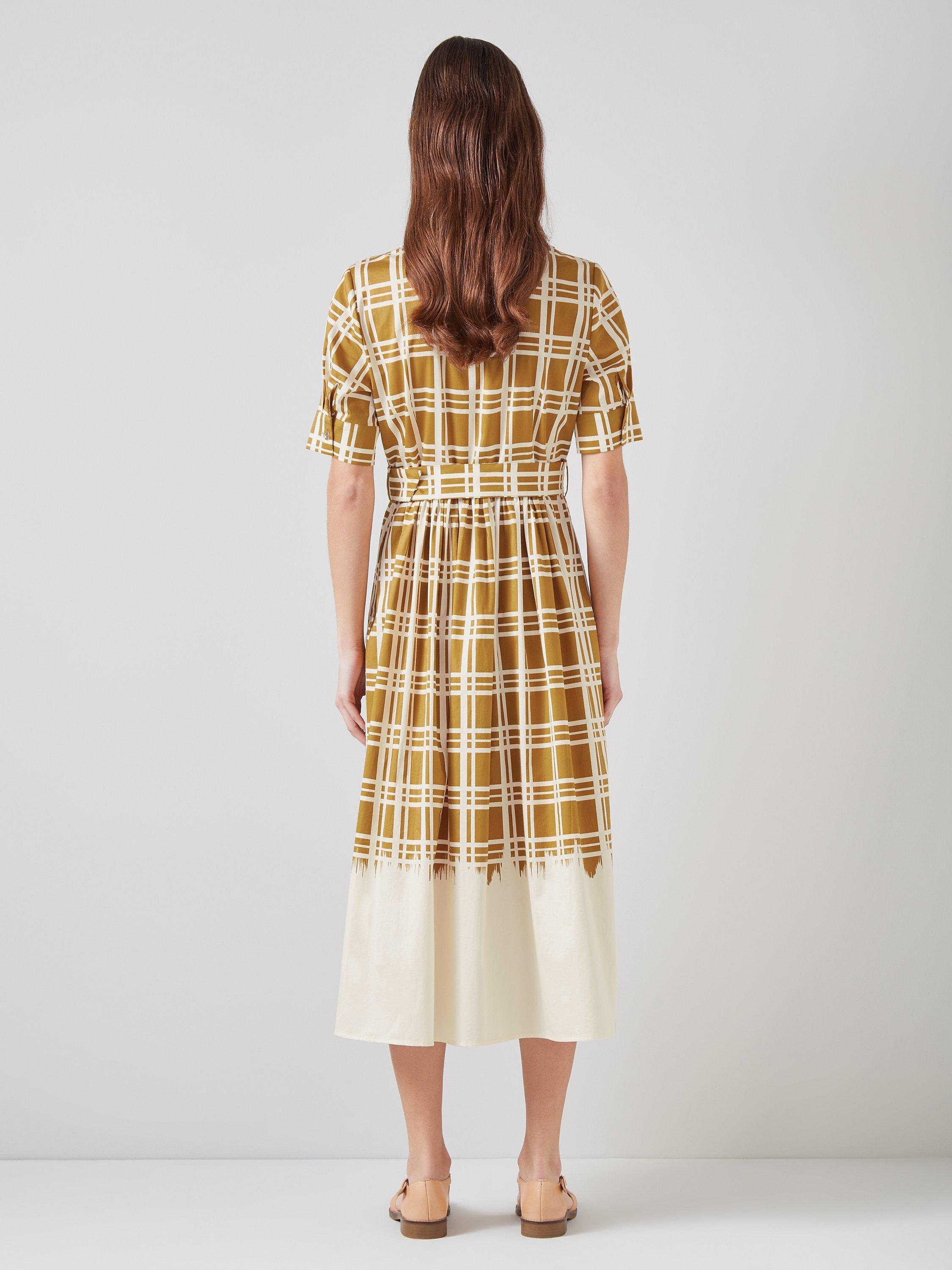 Product image 3 of 5, which shows L.K.Bennett Dora Check Midi Dress, Multi, 8