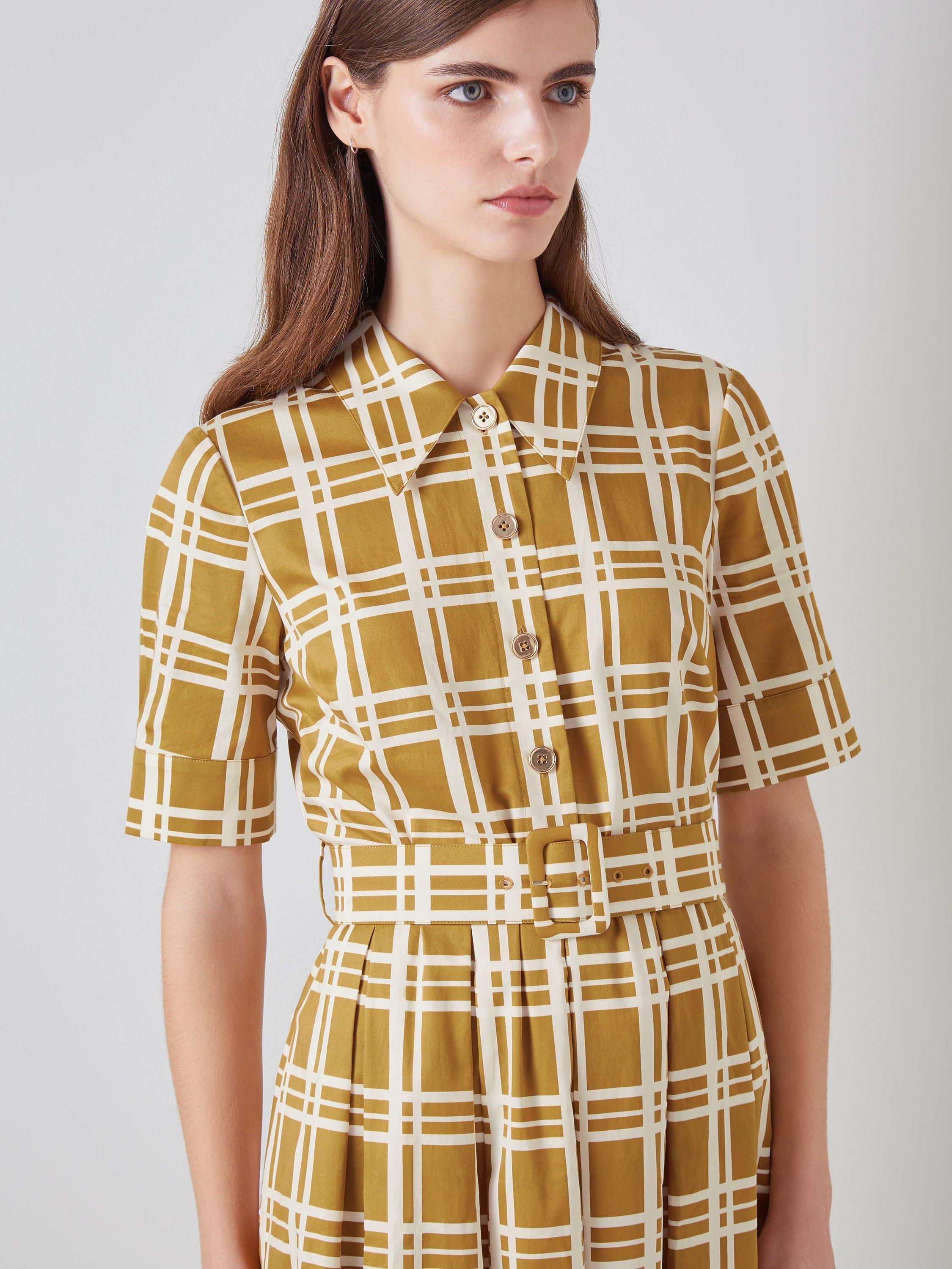 Product image 4 of 5, which shows L.K.Bennett Dora Check Midi Dress, Multi, 8