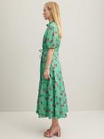 L.K.Bennett Hedy Floral Bouquet Print Tiered Midi Dress, Green/Multi