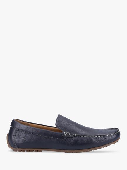 Hush Puppies Leather Slip On Loafers, Navy