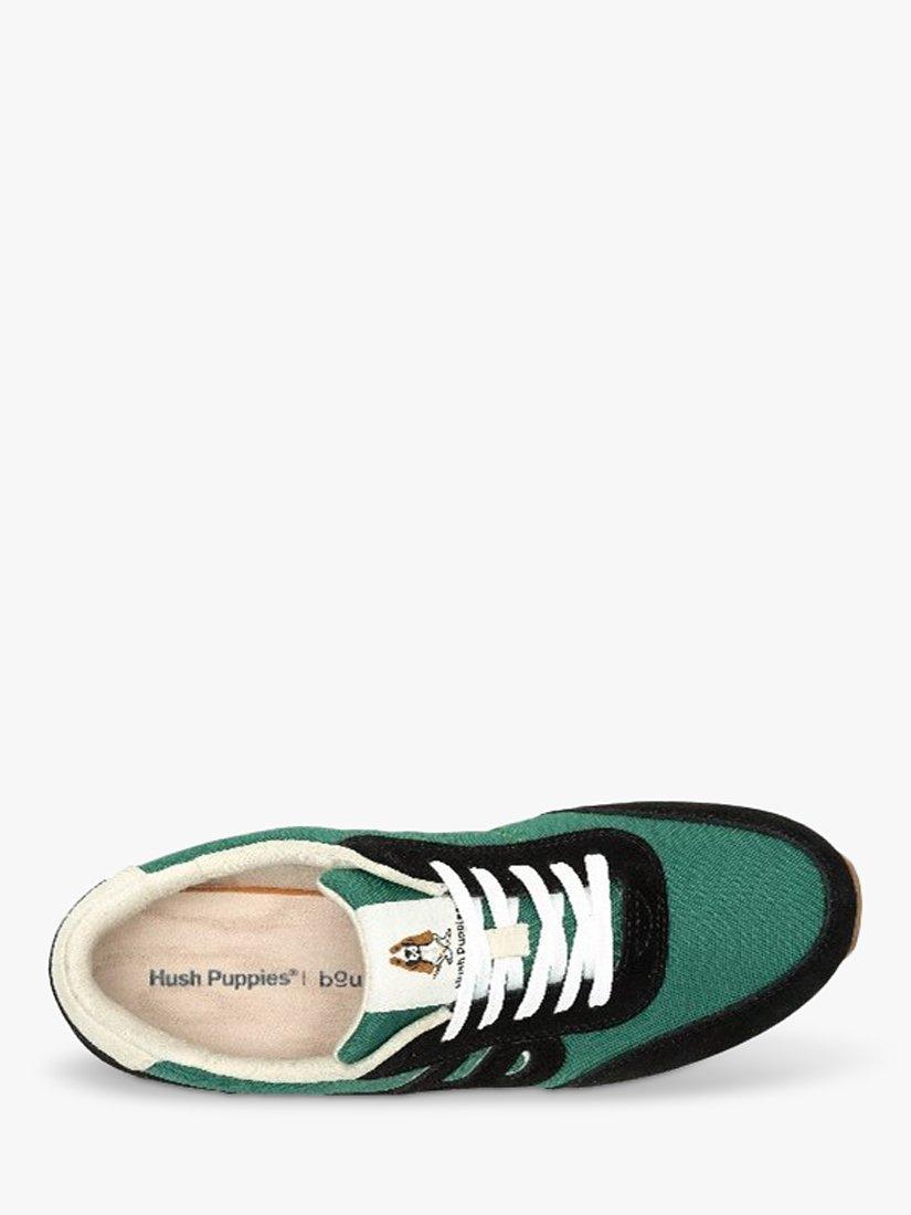 Hush Puppies Seventy8 Suede Trainers, Green, 6