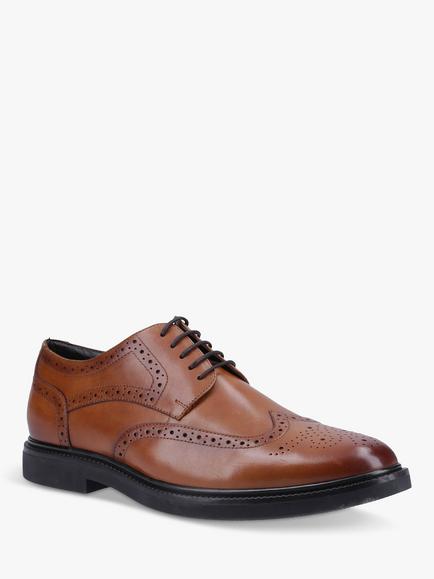 Hush Puppies Kingston Leather Brogues - view 2, Tan