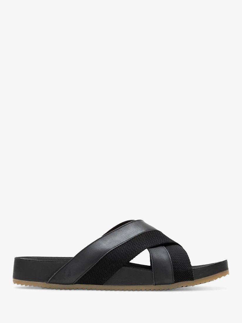 Hush Puppies Merritt Leather Sliders, Black
