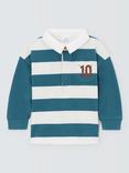 John Lewis Baby Striped Rugby Shirt, Blue