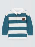 John Lewis Baby Striped Rugby Shirt, Blue