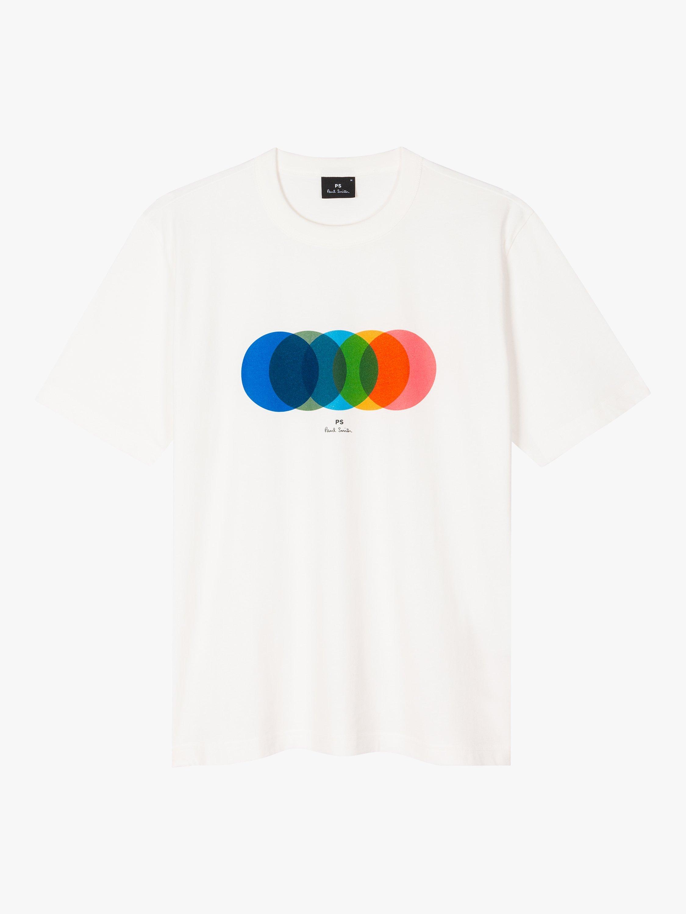 PS Paul Smith Short Sleeve Circles T-Shirt, White/Multi
