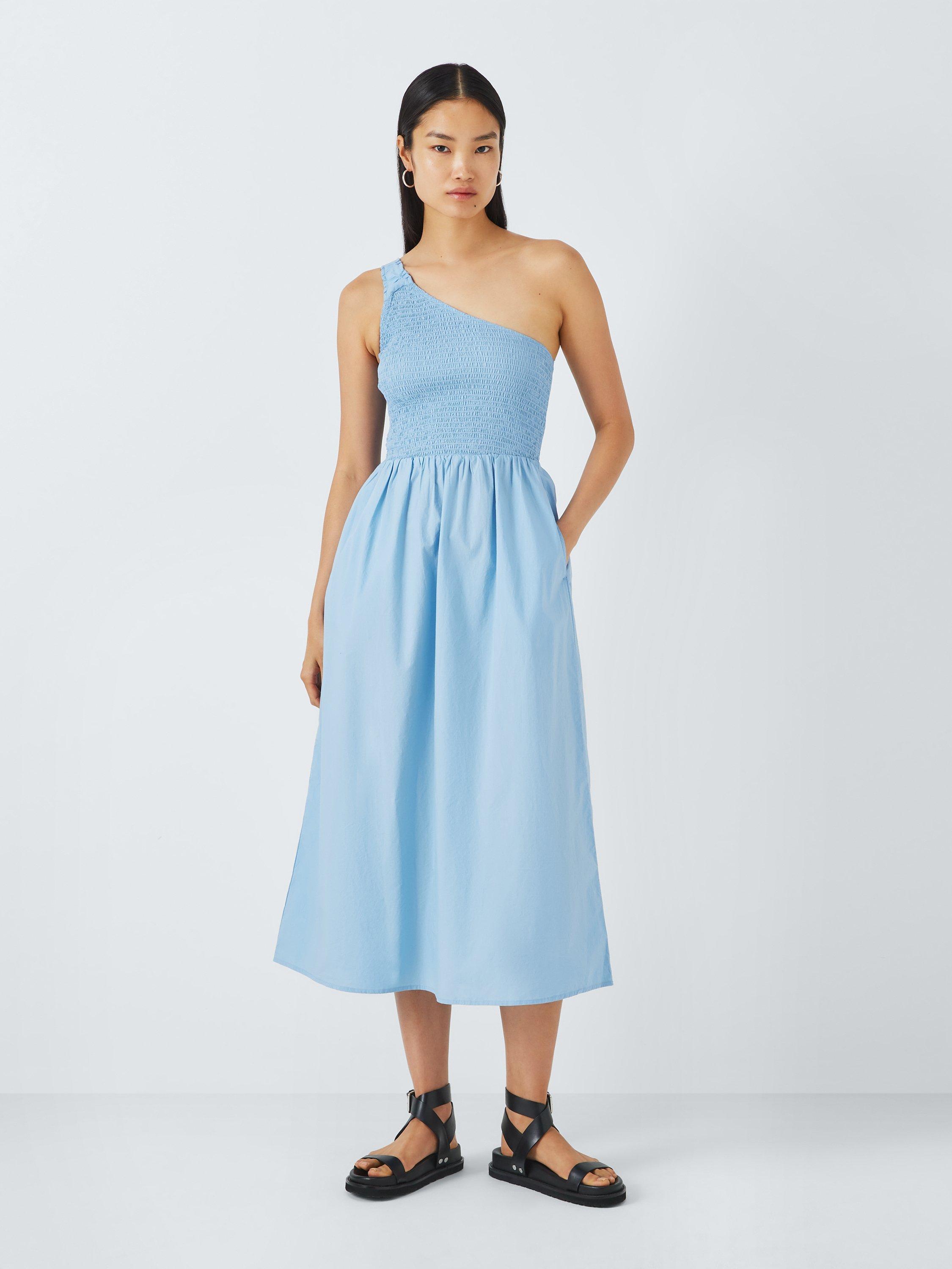 John Lewis ANYDAY Shirred Bodice Asymmetric Dress