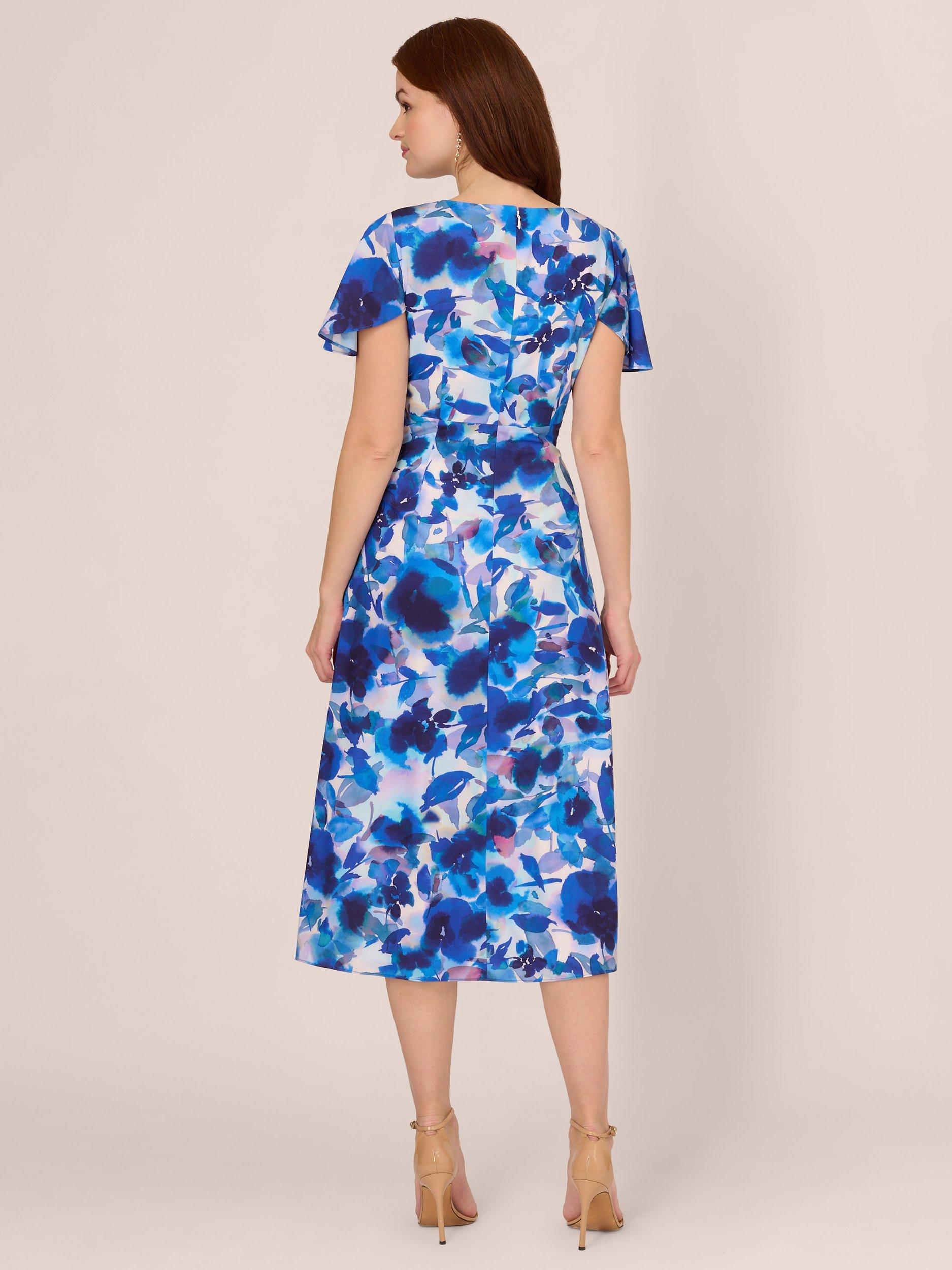 Adrianna papell blue floral dress hotsell